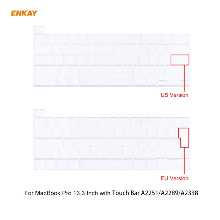 ENKAY 3 in 1 Crystal Laptop Protective Case + US Version TPU Keyboard Film + Anti-dust Plugs Set for MacBook Pro 13.3 inch A2251 & A2289 & A2338 (with Touch Bar)(Black) - MacBook Pro Cases by ENKAY | Online Shopping South Africa | PMC Jewellery | Buy Now Pay Later Mobicred