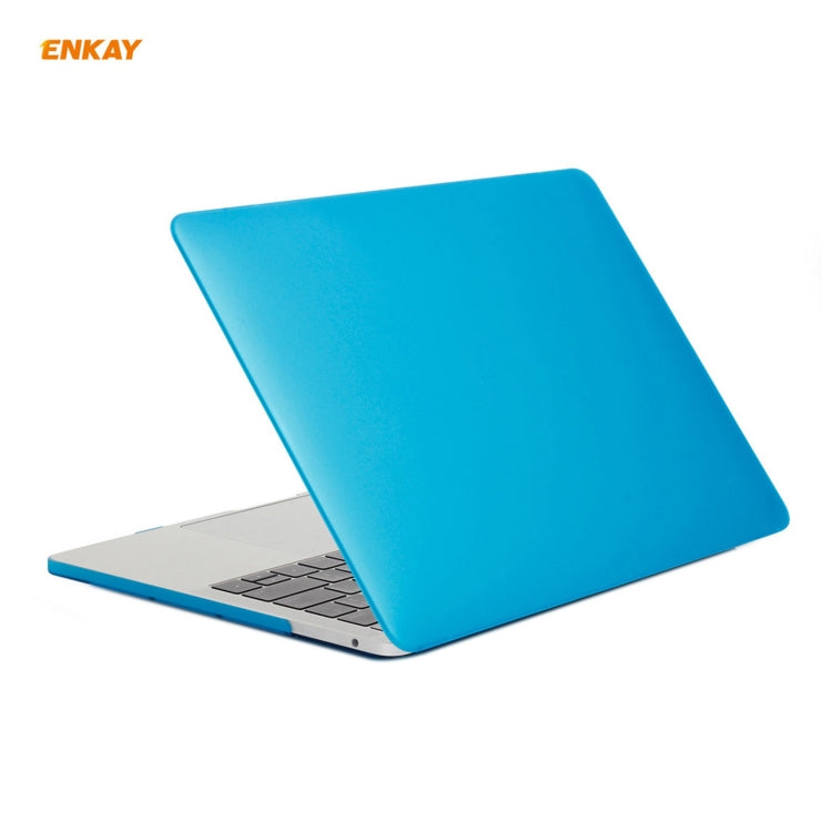 ENKAY 3 in 1 Matte Laptop Protective Case + EU Version TPU Keyboard Film + Anti-dust Plugs Set for MacBook Pro 13.3 inch A2251 & A2289 & A2338 (with Touch Bar)(Light Blue) - MacBook Pro Cases by ENKAY | Online Shopping South Africa | PMC Jewellery | Buy Now Pay Later Mobicred