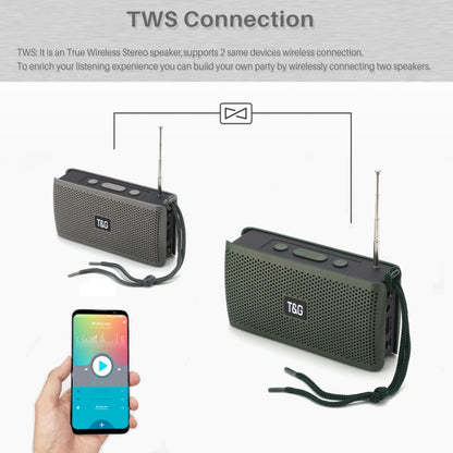 T&G TG282 Portable Bluetooth Speakers with Flashlight, Support TF Card / FM / 3.5mm AUX / U Disk / Hands-free Call(Blue) - Desktop Speaker by T&G | Online Shopping South Africa | PMC Jewellery | Buy Now Pay Later Mobicred