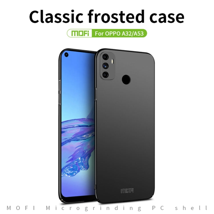 For OPPO A32 / A52 MOFI Frosted PC Ultra-thin Hard Case(Black) - OPPO Cases by MOFI | Online Shopping South Africa | PMC Jewellery