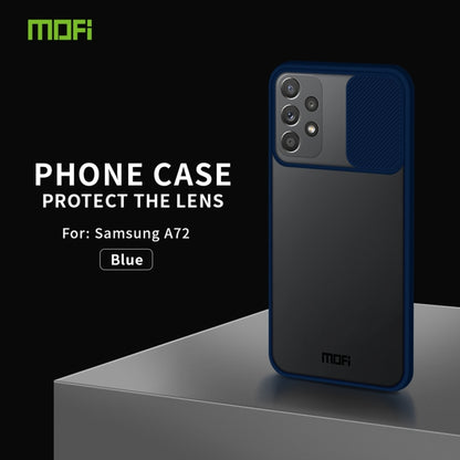 For Samsung Galaxy A72 5G / 4G MOFI Xing Dun Series Translucent Frosted PC + TPU Privacy Anti-glare Shockproof All-inclusive Protective Case(Blue) - Galaxy Phone Cases by MOFI | Online Shopping South Africa | PMC Jewellery