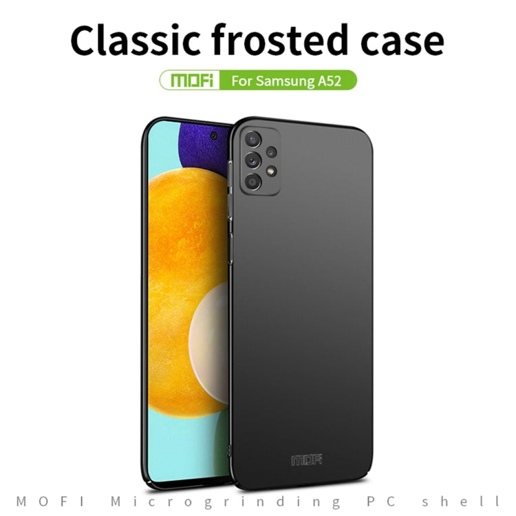 For Samsung Galaxy A52 5G / 4G MOFI Frosted PC Ultra-thin Hard Case(Black) - Galaxy Phone Cases by MOFI | Online Shopping South Africa | PMC TechLife | Buy Now Pay Later Mobicred