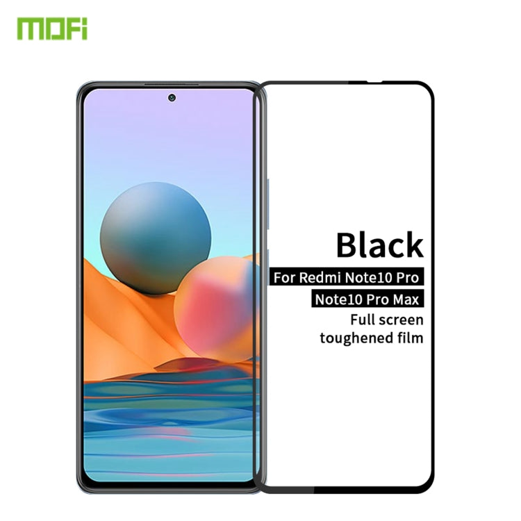 For Redmi Note 10 Pro / Note 10 Pro Max MOFI 9H 2.5D Full Screen Tempered Glass Film(Black) - free shipping - PMC TechLife - Order now!