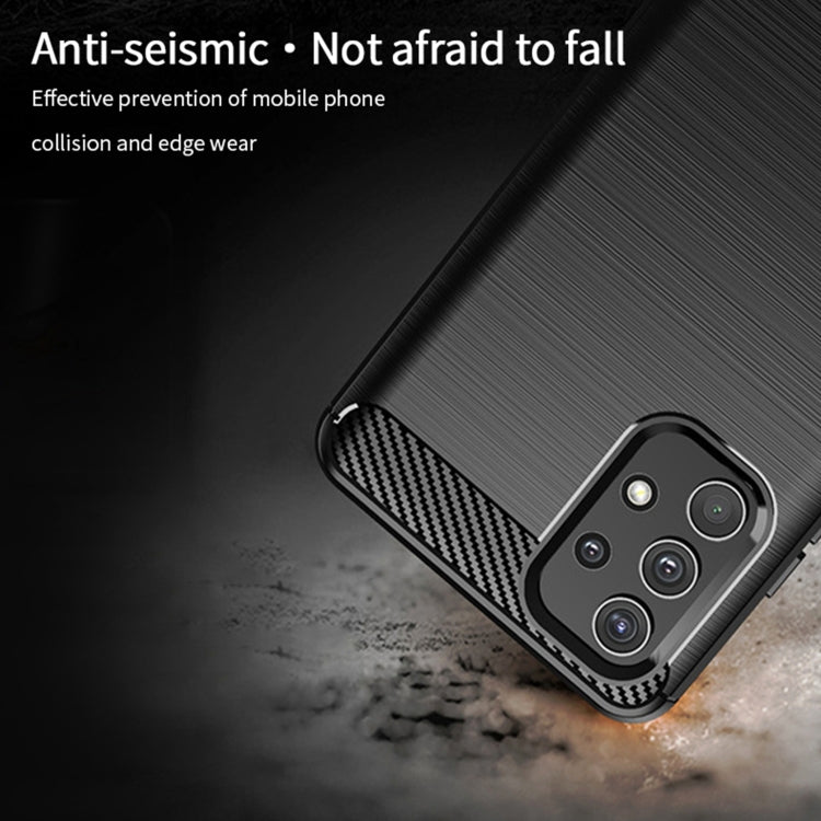 For Samsung Galaxy A32 4G(US Version) MOFI Gentleness Series Brushed Texture Carbon Fiber Soft TPU Case(Blue) - free shipping - PMC TechLife - Order now!