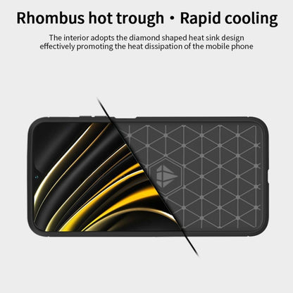 For Xiaomi Poco M3 / Redmi 9T MOFI Gentleness Series Brushed Texture Carbon Fiber Soft TPU Case(Red) - Xiaomi Cases by MOFI | Online Shopping South Africa | PMC Jewellery