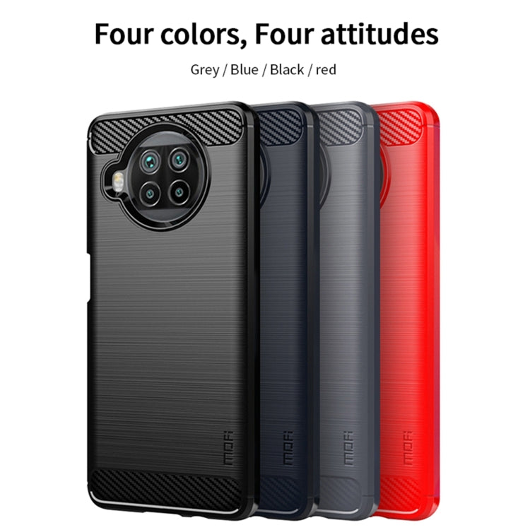 For Xiaomi Mi 10T Lite /Mi 10i 5G / Note 9 Pro 5G MOFI Gentleness Series Brushed Texture Carbon Fiber Soft TPU Case(Red) - Xiaomi Cases by MOFI | Online Shopping South Africa | PMC Jewellery