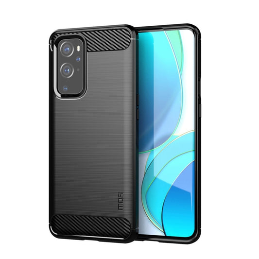 For OnePlus 9 MOFI Gentleness Series Brushed Texture Carbon Fiber Soft TPU Case(Black) - OnePlus Cases by MOFI | Online Shopping South Africa | PMC Jewellery