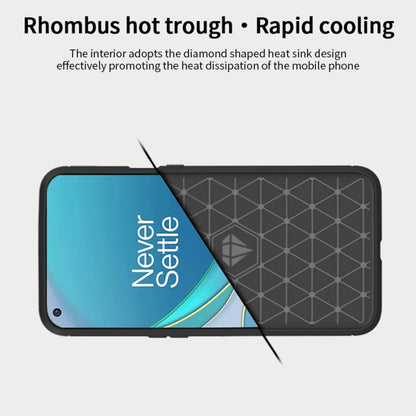 For OnePlus 9 MOFI Gentleness Series Brushed Texture Carbon Fiber Soft TPU Case(Black) - OnePlus Cases by MOFI | Online Shopping South Africa | PMC Jewellery