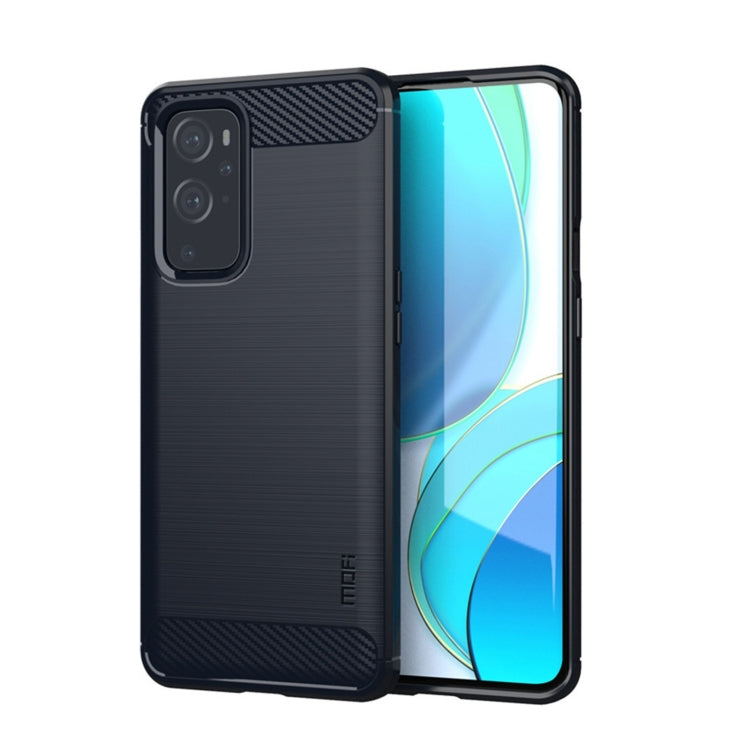 For OnePlus 9 Pro MOFI Gentleness Series Brushed Texture Carbon Fiber Soft TPU Case(Blue) - OnePlus Cases by MOFI | Online Shopping South Africa | PMC Jewellery | Buy Now Pay Later Mobicred