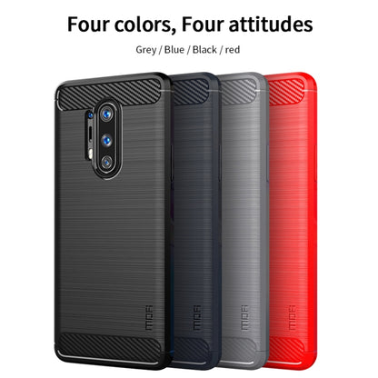 For OnePlus 8 Pro MOFI Gentleness Series Brushed Texture Carbon Fiber Soft TPU Case(Grey) - OnePlus Cases by MOFI | Online Shopping South Africa | PMC Jewellery