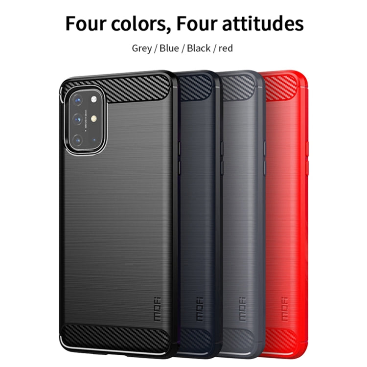 For OnePlus 8T MOFI Gentleness Series Brushed Texture Carbon Fiber Soft TPU Case(Black) - OnePlus Cases by MOFI | Online Shopping South Africa | PMC Jewellery