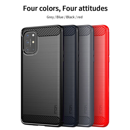 For OnePlus 8T MOFI Gentleness Series Brushed Texture Carbon Fiber Soft TPU Case(Blue) - OnePlus Cases by MOFI | Online Shopping South Africa | PMC Jewellery