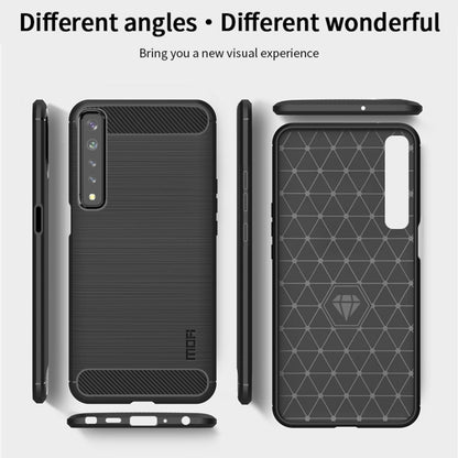 For LG Stylo 7 4G MOFI Gentleness Series Brushed Texture Carbon Fiber Soft TPU Case(Grey) - LG by MOFI | Online Shopping South Africa | PMC Jewellery