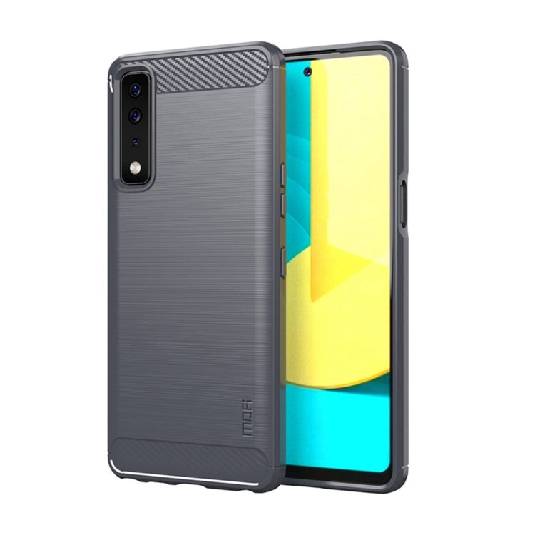 For LG Stylo 7 5G MOFI Gentleness Series Brushed Texture Carbon Fiber Soft TPU Case(Grey) - LG by MOFI | Online Shopping South Africa | PMC Jewellery