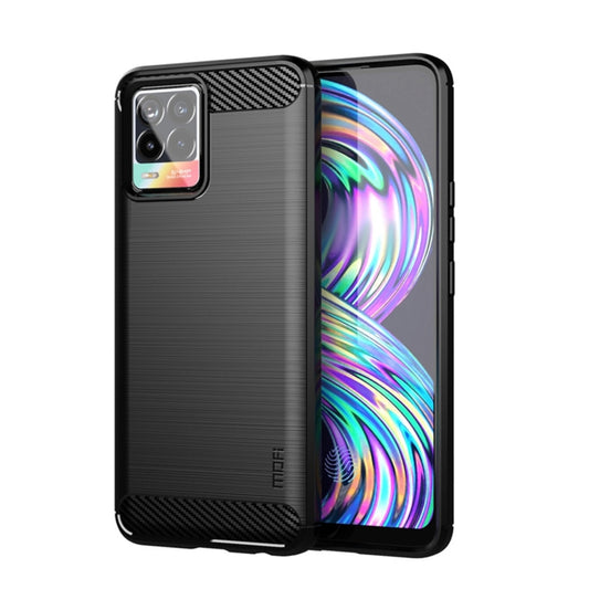 For OPPO Realme 8 / 8 Pro MOFI Gentleness Series Brushed Texture Carbon Fiber Soft TPU Case(Black) - Realme Cases by MOFI | Online Shopping South Africa | PMC Jewellery