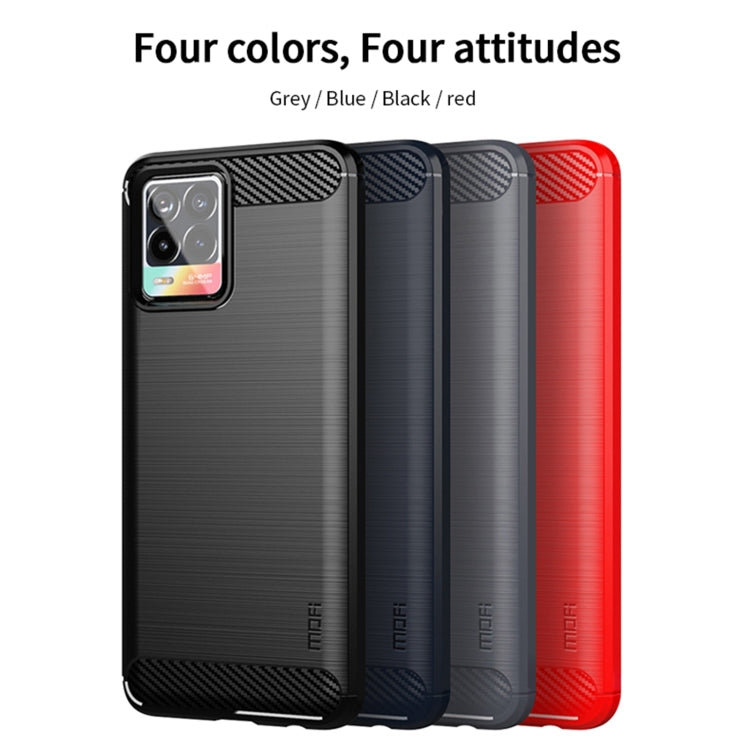 For OPPO Realme 8 / 8 Pro MOFI Gentleness Series Brushed Texture Carbon Fiber Soft TPU Case(Blue) - Realme Cases by MOFI | Online Shopping South Africa | PMC Jewellery | Buy Now Pay Later Mobicred