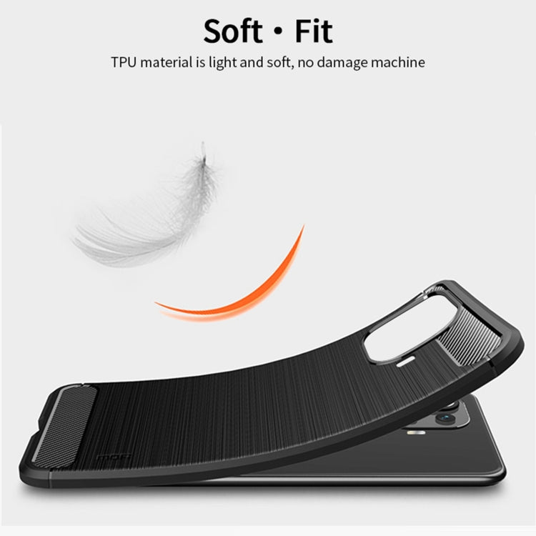 For Xiaomi Mi 11 Pro MOFI Gentleness Series Brushed Texture Carbon Fiber Soft TPU Case(Red) - Xiaomi Cases by MOFI | Online Shopping South Africa | PMC Jewellery | Buy Now Pay Later Mobicred