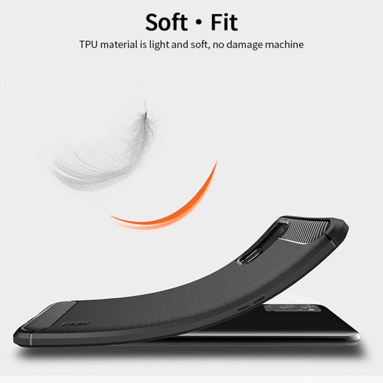 For OnePlus 9R MOFI Gentleness Series Brushed Texture Carbon Fiber Soft TPU Case(Black) - OnePlus Cases by MOFI | Online Shopping South Africa | PMC TechLife