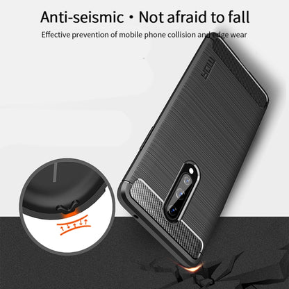 For OnePlus 8 MOFI Gentleness Series Brushed Texture Carbon Fiber Soft TPU Case(Black) - OnePlus Cases by MOFI | Online Shopping South Africa | PMC Jewellery