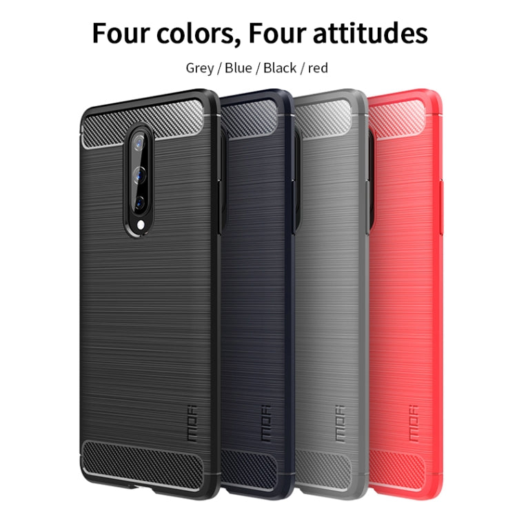 For OnePlus 8 MOFI Gentleness Series Brushed Texture Carbon Fiber Soft TPU Case(Black) - OnePlus Cases by MOFI | Online Shopping South Africa | PMC Jewellery