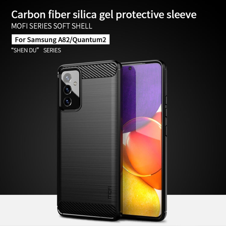 For Samsung Galaxy A82 / Quantum2 MOFI Gentleness Series Brushed Texture Carbon Fiber Soft TPU Case(Black) - Galaxy Phone Cases by MOFI | Online Shopping South Africa | PMC TechLife