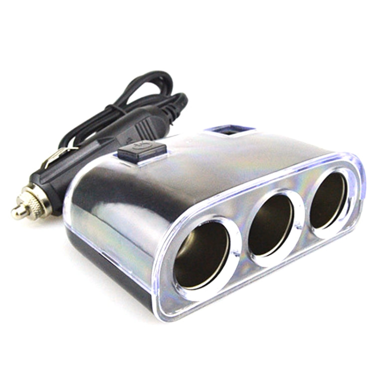 Car Cigarette Lighter Splitter Adapter 3 Socket Cigarette Lighter Splitter Dual USB Car Charger On/Off Switches 12V Car Splitter Adapter - Cigar Socket by PMC Jewellery | Online Shopping South Africa | PMC Jewellery | Buy Now Pay Later Mobicred