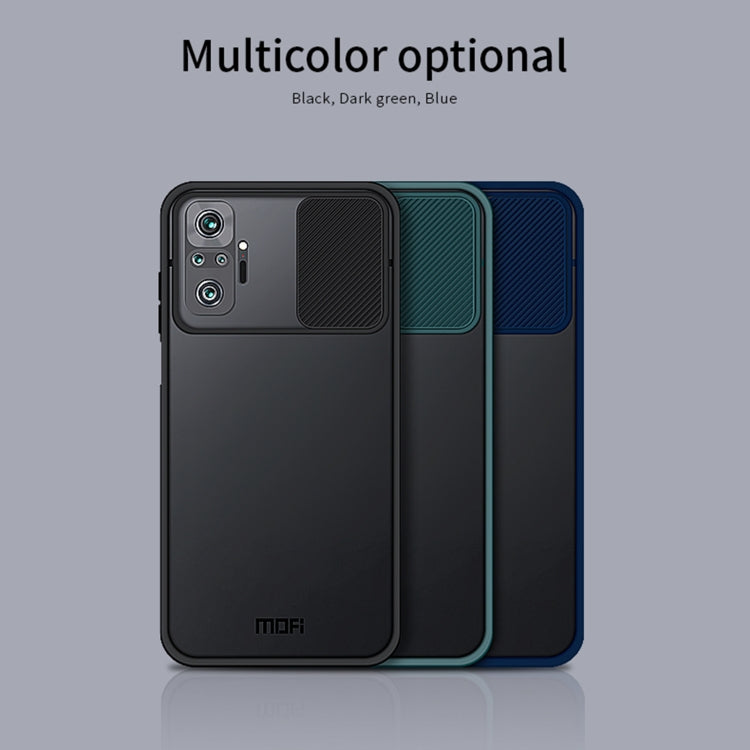 For Xiaomi Redmi Note 10 Pro / Note 10 Pro Max MOFI Xing Dun Series Translucent Frosted PC + TPU Privacy Anti-glare Shockproof All-inclusive Protective Case(Blue) - Xiaomi Cases by MOFI | Online Shopping South Africa | PMC Jewellery