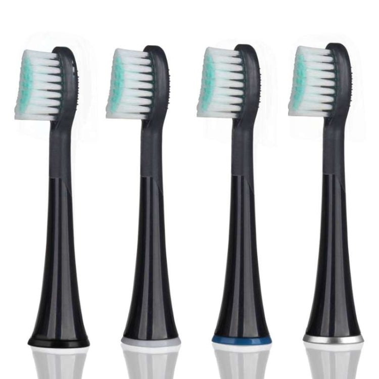 4 PCS Toothbrush Heads and Caps for Mornwell D01/D02 Electric Toothbrushes(Black D902) - Replacement Brush Heads by PMC Jewellery | Online Shopping South Africa | PMC Jewellery | Buy Now Pay Later Mobicred