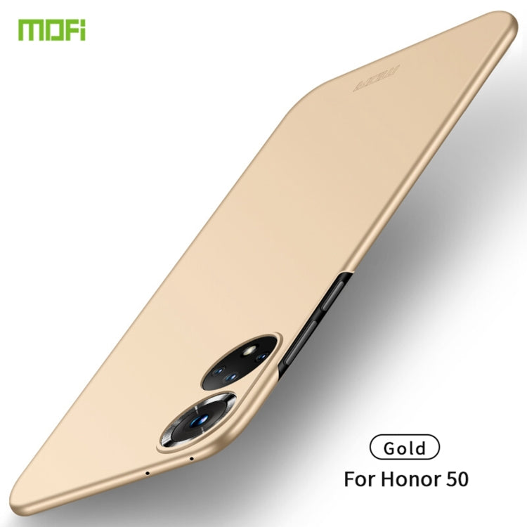 For Honor 50 MOFI Frosted PC Ultra-thin Hard Case(Gold) - Honor Cases by MOFI | Online Shopping South Africa | PMC TechLife | Buy Now Pay Later Mobicred