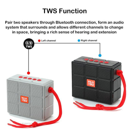 T&G TG311 LED Flashlight Portable Bluetooth Speaker, Support TF Card / FM / 3.5mm AUX / U Disk(Gray) - Desktop Speaker by T&G | Online Shopping South Africa | PMC Jewellery | Buy Now Pay Later Mobicred