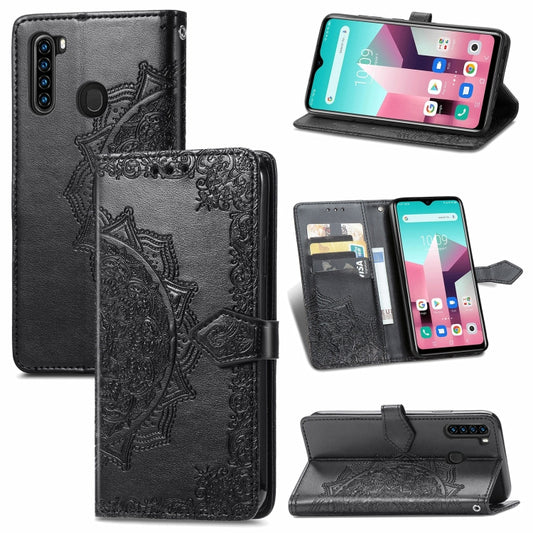 For Blackview A80 Pro Mandala Flower Embossed Horizontal Flip Leather Case with Holder & Three Card Slots & Wallet & Lanyard(Black) - More Brand by PMC Jewellery | Online Shopping South Africa | PMC Jewellery | Buy Now Pay Later Mobicred