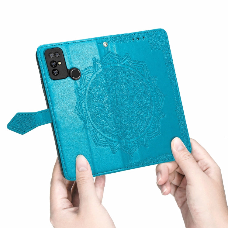 For Doogee X96 Pro Mandala Flower Embossed Horizontal Flip Leather Case with Holder & Three Card Slots & Wallet & Lanyard(Blue) - More Brand by PMC Jewellery | Online Shopping South Africa | PMC Jewellery | Buy Now Pay Later Mobicred