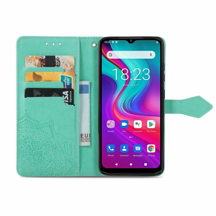 For Doogee X96 Pro Mandala Flower Embossed Horizontal Flip Leather Case with Holder & Three Card Slots & Wallet & Lanyard(Green) - More Brand by PMC Jewellery | Online Shopping South Africa | PMC Jewellery | Buy Now Pay Later Mobicred