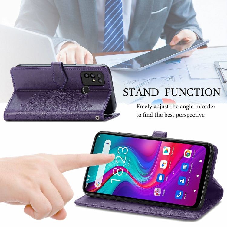 For Doogee X96 Pro Mandala Flower Embossed Horizontal Flip Leather Case with Holder & Three Card Slots & Wallet & Lanyard(Purple) - More Brand by PMC Jewellery | Online Shopping South Africa | PMC Jewellery | Buy Now Pay Later Mobicred