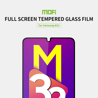 For Samsung Galaxy M32 MOFI 9H 2.5D Full Screen Tempered Glass Film(Black) - Galaxy Tempered Glass by MOFI | Online Shopping South Africa | PMC Jewellery