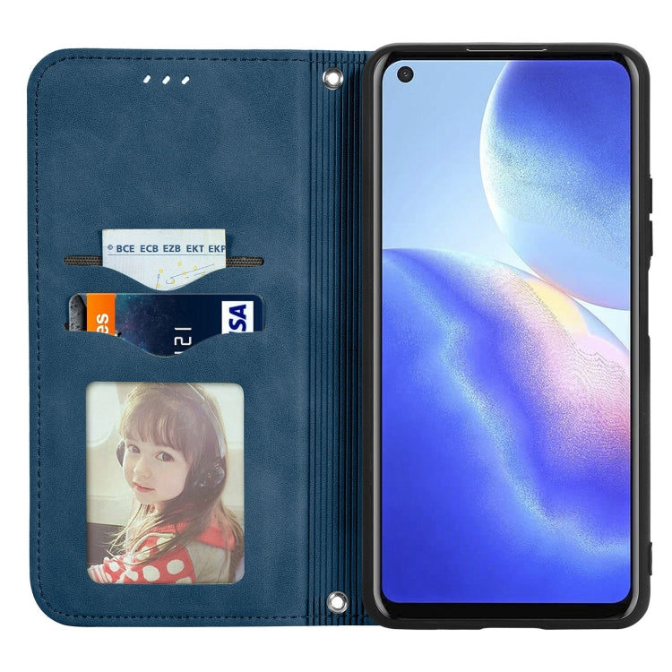 For Blackview A90 Retro Skin Feel Business Magnetic Horizontal Flip Leather Case with Holder & Card Slots & Wallet & Photo Frame(Blue) - More Brand by PMC Jewellery | Online Shopping South Africa | PMC Jewellery | Buy Now Pay Later Mobicred