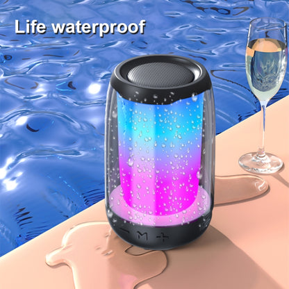 P4 LED Portable Bluetooth Wireless Bass Waterproof Outdoor Speaker Support AUX / TF Card / USB(Black) - Desktop Speaker by PMC Jewellery | Online Shopping South Africa | PMC Jewellery | Buy Now Pay Later Mobicred