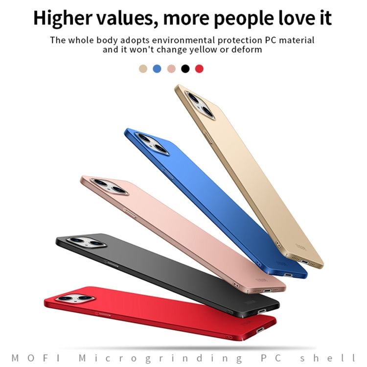 For iPhone 13 MOFI Frosted PC Ultra-thin Hard Case(Blue) - iPhone 13 Cases by MOFI | Online Shopping South Africa | PMC Jewellery