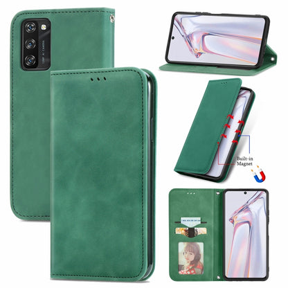 For Blackview A100 Retro Skin Feel Business Magnetic Horizontal Flip Leather Case with Holder & Card Slots & Wallet & Photo Frame(Green) - More Brand by PMC Jewellery | Online Shopping South Africa | PMC Jewellery