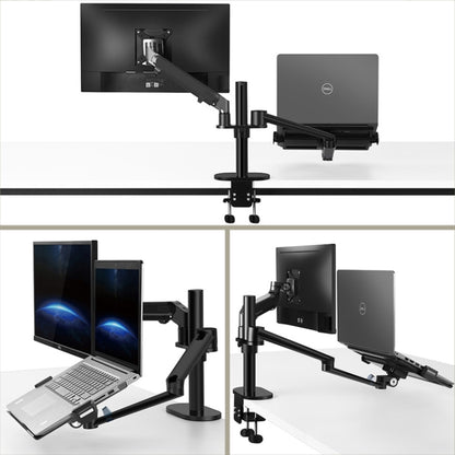 OL-3S Aluminum Height Adjustable Desktop Computer Stand for 17-32 inch and 12-17 inch Monitor(Silver) - Laptop Stand by PMC Jewellery | Online Shopping South Africa | PMC Jewellery | Buy Now Pay Later Mobicred