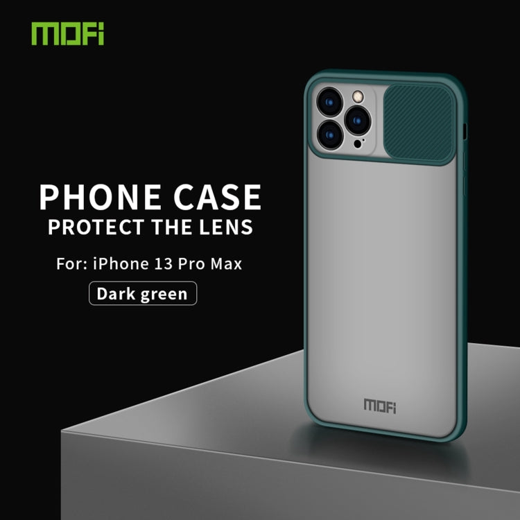 For iPhone 13 Pro Max MOFI Translucent Frosted PC + TPU Phone Case(Green) - iPhone 13 Cases by MOFI | Online Shopping South Africa | PMC Jewellery | Buy Now Pay Later Mobicred