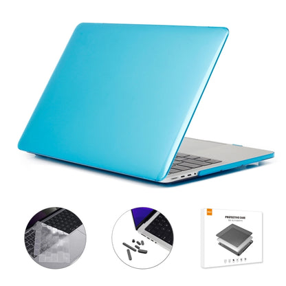 ENKAY Hat-Prince 3 in 1 Crystal Laptop Protective Case + TPU Keyboard Film + Anti-dust Plugs Set for MacBook Pro 16.2 inch A2485 2021/A2880 2023, Version:US Version(Light Blue) - MacBook Pro Cases by ENKAY | Online Shopping South Africa | PMC Jewellery | Buy Now Pay Later Mobicred