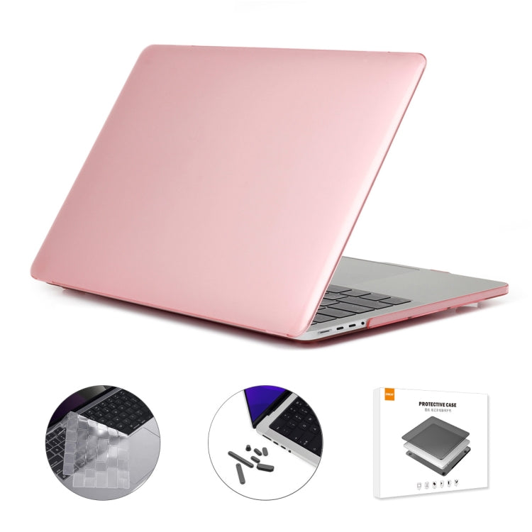 ENKAY Hat-Prince 3 in 1 Crystal Laptop Protective Case + TPU Keyboard Film + Anti-dust Plugs Set for MacBook Pro 16.2 inch A2485 2021/A2880 2023, Version:US Version(Pink) - MacBook Pro Cases by ENKAY | Online Shopping South Africa | PMC Jewellery | Buy Now Pay Later Mobicred