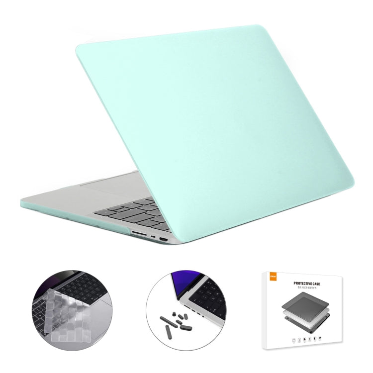 ENKAY Hat-Prince 3 in 1 Matte Laptop Protective Case + TPU Keyboard Film + Anti-dust Plugs Set for MacBook Pro 14.2 inch A2442 2021/A2779 2023, Version:EU Version(Light Green) - free shipping - PMC Jewellery - Order now!