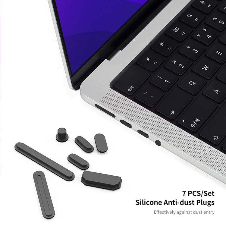 ENKAY Hat-Prince 3 in 1 Matte Laptop Protective Case + TPU Keyboard Film + Anti-dust Plugs Set for MacBook Pro 14.2 inch A2442 2021/A2779 2023, Version:EU Version(Purple) - MacBook Pro Cases by ENKAY | Online Shopping South Africa | PMC Jewellery | Buy Now Pay Later Mobicred