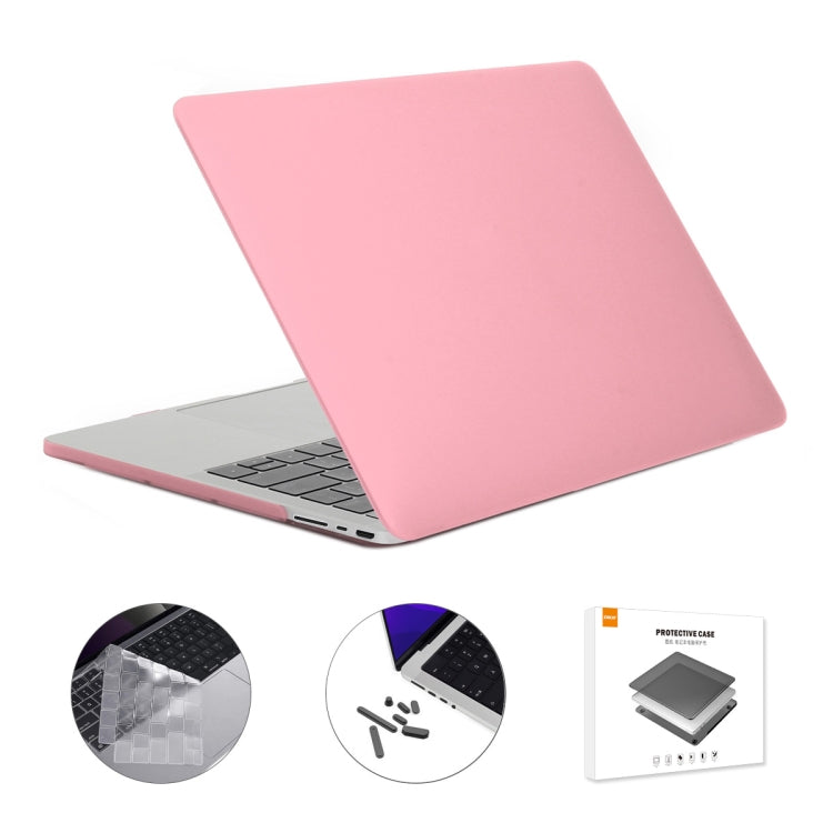 ENKAY Hat-Prince 3 in 1 Matte Laptop Protective Case + TPU Keyboard Film + Anti-dust Plugs Set for MacBook Pro 16.2 inch A2485 2021/A2880 2023, Version:US Version(Pink) - MacBook Pro Cases by ENKAY | Online Shopping South Africa | PMC Jewellery | Buy Now Pay Later Mobicred