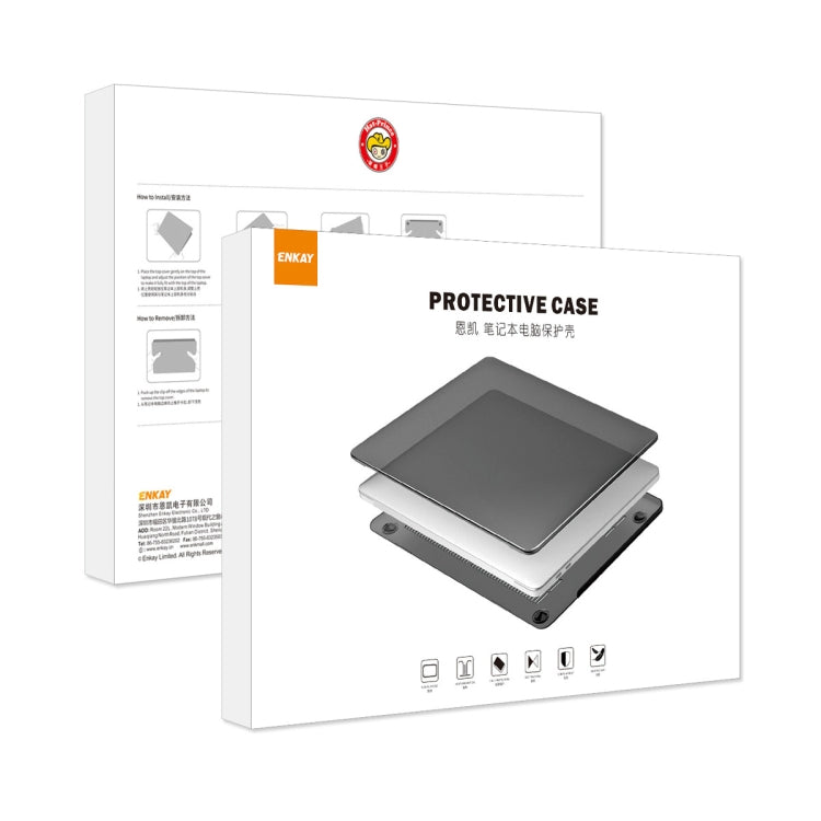 ENKAY Hat-Prince 3 in 1 Crystal Laptop Protective Case + TPU Keyboard Film + Anti-dust Plugs Set for MacBook Pro 14.2 inch A2442 2021, Version:US Version(Grey) - MacBook Pro Cases by ENKAY | Online Shopping South Africa | PMC Jewellery | Buy Now Pay Later Mobicred