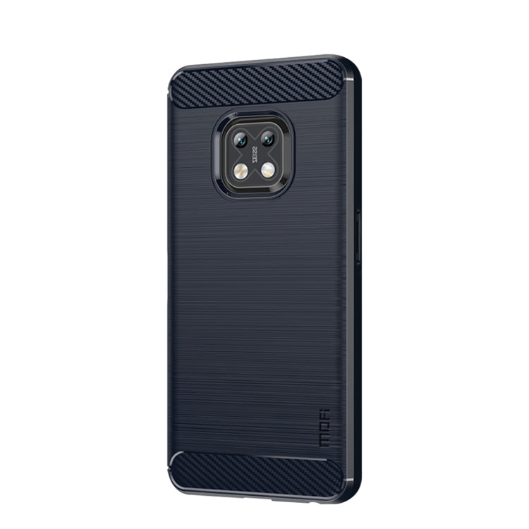 For Nokia XR20 MOFI Gentleness Series Brushed Texture Carbon Fiber Soft TPU Case(Blue) - Nokia Cases by MOFI | Online Shopping South Africa | PMC Jewellery