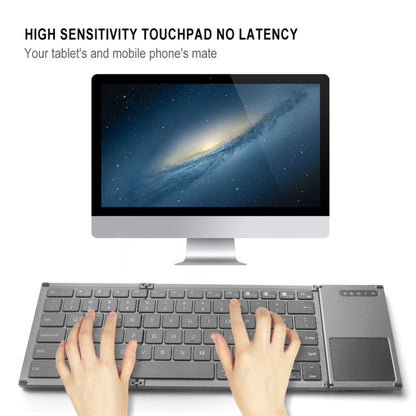 B066S Multi-function Ultra-thin Mini Wireless Three Fold Bluetooth Keyboard - Wireless Keyboard by PMC Jewellery | Online Shopping South Africa | PMC Jewellery | Buy Now Pay Later Mobicred