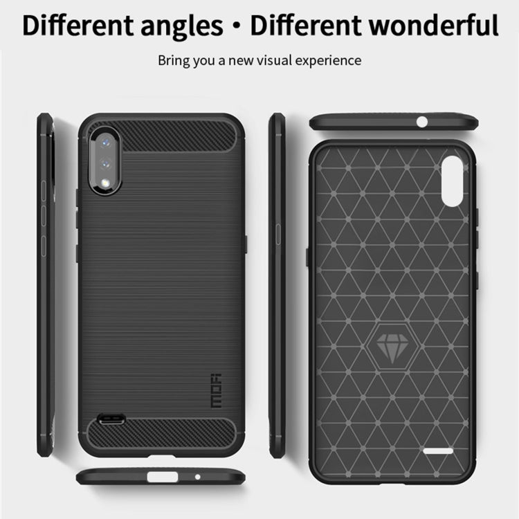 For LG K22 / K22 Plus MOFI Gentleness Brushed Carbon Fiber Soft TPU Case(Black) - LG by MOFI | Online Shopping South Africa | PMC Jewellery | Buy Now Pay Later Mobicred